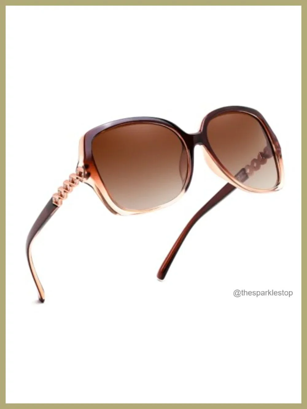 Retro Polarized Sunglasses Women Chunky Square Frame UV400 Protection